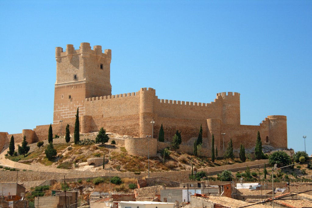Villena Castle in Costa Blanca Alicante Spain. Villena is the part of Route of the Castles of Vinalopo