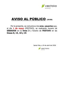 AV 3526 HORARIOS 1 MAYO (FESTIVO NACIONAL)