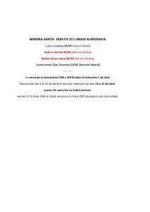 SANTA POLA-ELCHE, horarios especiales Semana Santa